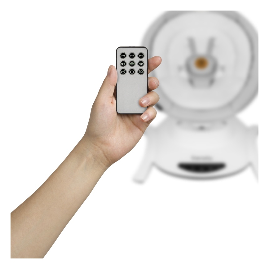 Lionelo - BELLA zenélő babahinta, betonszürke + távirányító