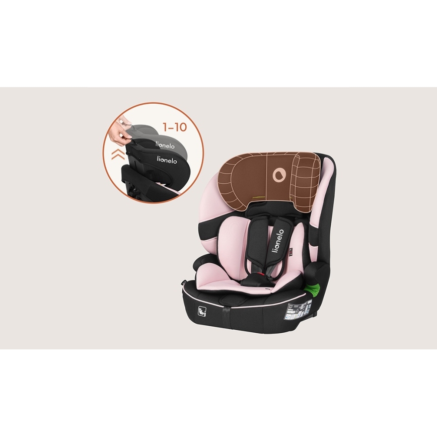 Lionelo - BILLY i-Size autósülés 76-150 cm, bébipink