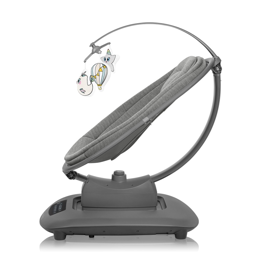 Lionelo - BLOSSOM zenélő babahinta beton szürke + távirányító