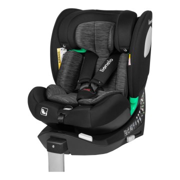 Lionelo - BRAAM i-Size forgatható autósülés alappal, 40-150 cm, fekete karbon