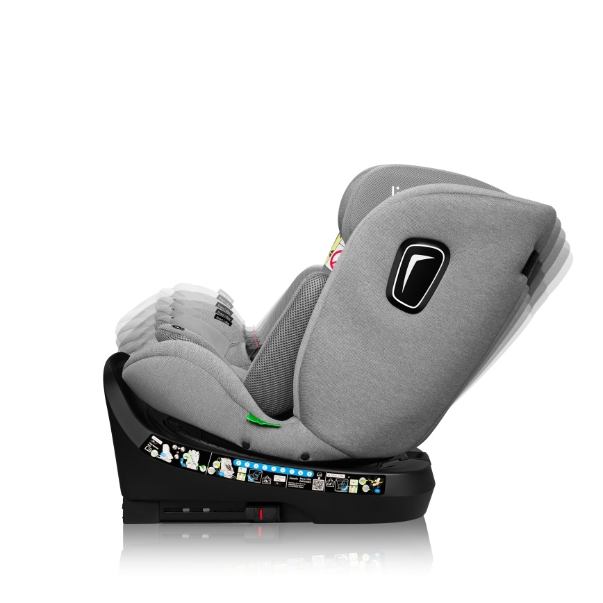 Lionelo - BRAVE i-Size forgatható autós gyerekülés alappal 40-150 cm Grey Stone