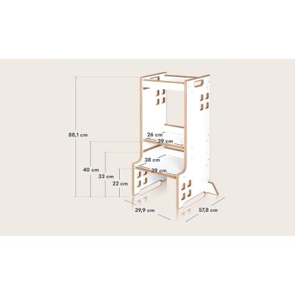 Lionelo - CASS tanulótorony, fehér