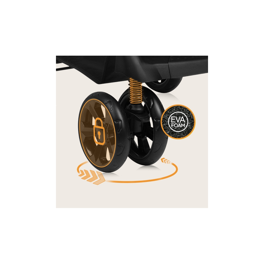 Lionelo - EMMA PLUS sport babakocsi bézs/fekete