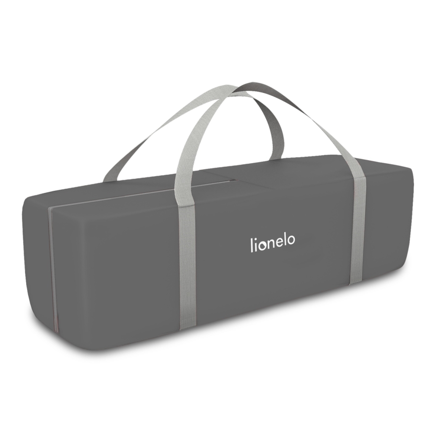 Lionelo - FLOWER utazóágy, szürke, skandináv stílus