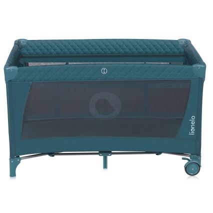 Lionelo - FLOWER utazóágy zöld-türkiz