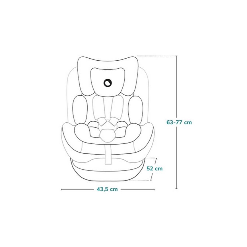 Lionelo - Forgatható autós gyerekülés bázissal BASTIAAN ONE i-Size 40-150 cm bézs homok