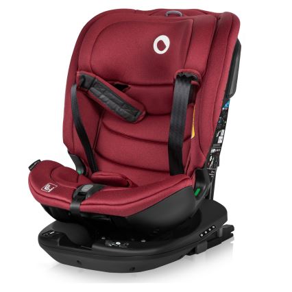 Lionelo - Forgatható autós gyerekülés bázissal BASTIAAN i-Size 40–150 cm, bordó (Red Burgundy)
