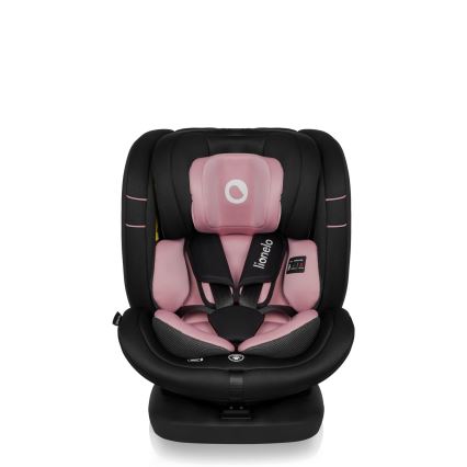 Lionelo - Forgatható autós gyerekülés bázissal BASTIAAN i-Size 40-150 cm Pink Rose