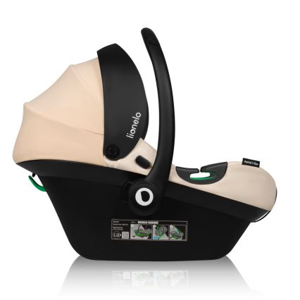 Lionelo - Forgatható autósülés alappal ASTRID SET i-Size 40-87 cm bézs