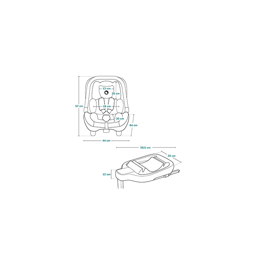 Lionelo - Forgatható autósülés alappal ASTRID SET i-Size 40-87 cm bézs