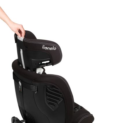 Lionelo - Bázissal forgatható autósülés BASTIAAN ONE i-Size 40-150 cm Fekete karbon