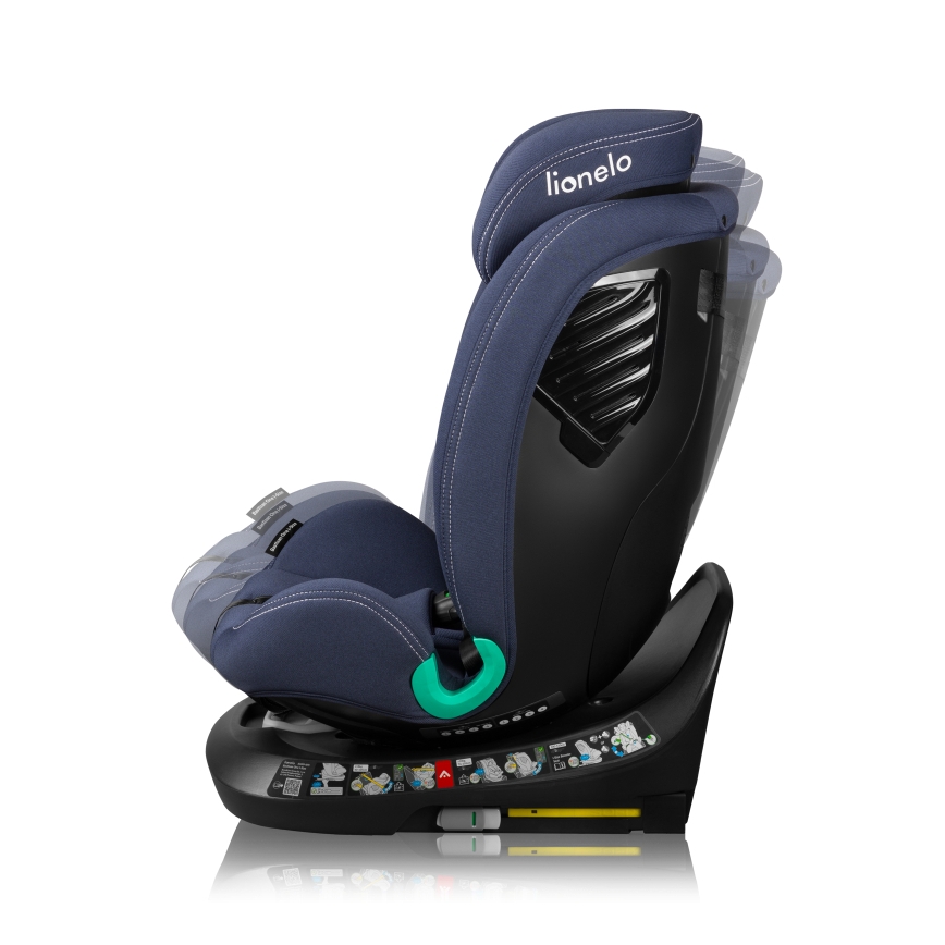Lionelo - Forgatható autósülés bázissal BASTIAAN ONE i-Size 40-150 cm Blue Navy
