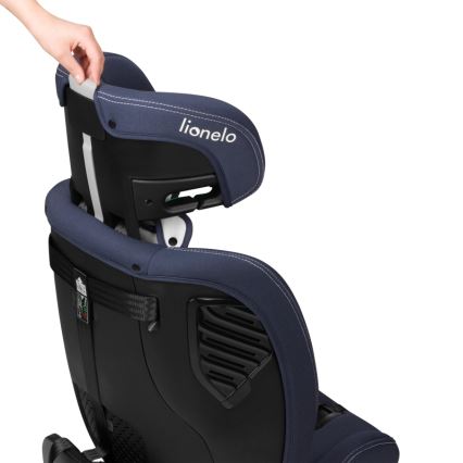 Lionelo - Forgatható autósülés bázissal BASTIAAN ONE i-Size 40-150 cm Blue Navy