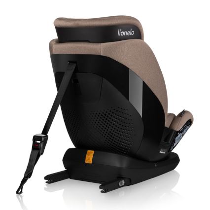 Lionelo - Forgatható autósülés alappal LAVENDER i-Size 76-150 cm bézs latte