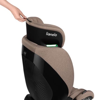 Lionelo - Forgatható autósülés alappal LAVENDER i-Size 76-150 cm bézs latte