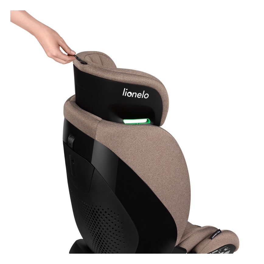 Lionelo - Forgatható autósülés alappal LAVENDER i-Size 76-150 cm bézs latte