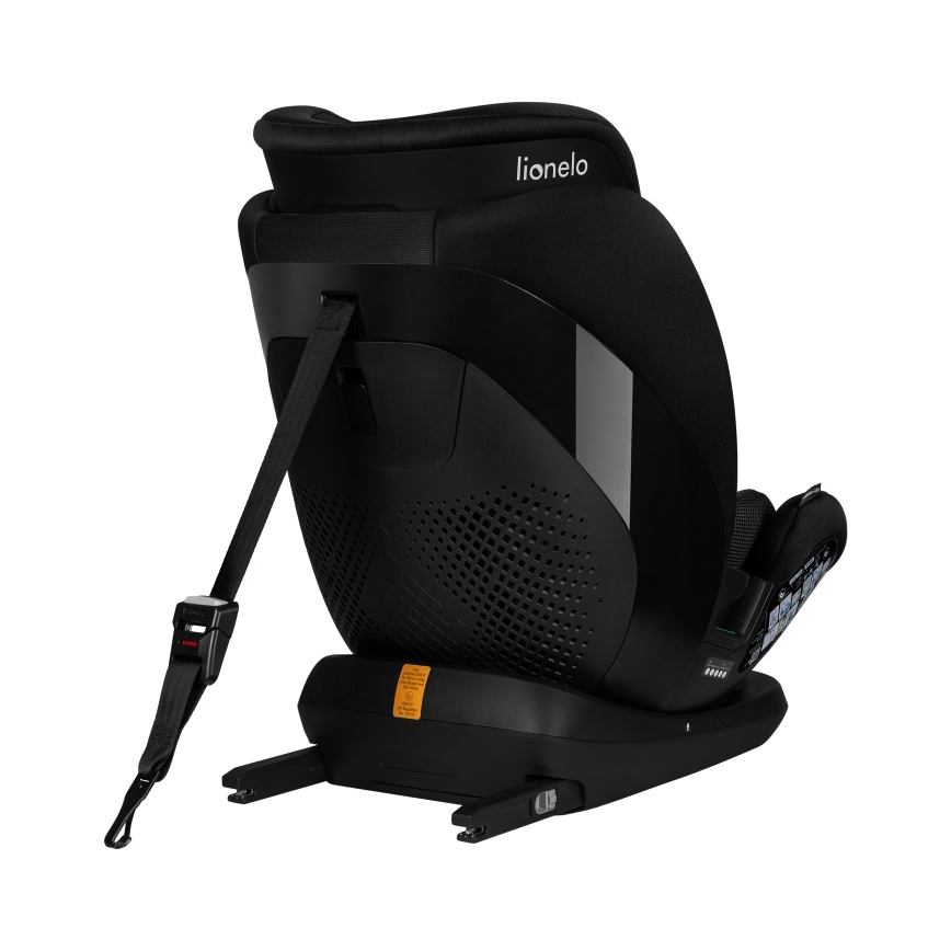 Lionelo - Forgatható autósülés alappal LAVENDER i-Size 76-150 cm Black Carbon
