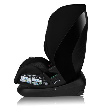 Lionelo - Forgatható autósülés alappal LAVENDER i-Size 76-150 cm Black Carbon