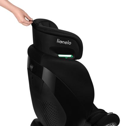 Lionelo - Forgatható autósülés alappal LAVENDER i-Size 76-150 cm Black Carbon
