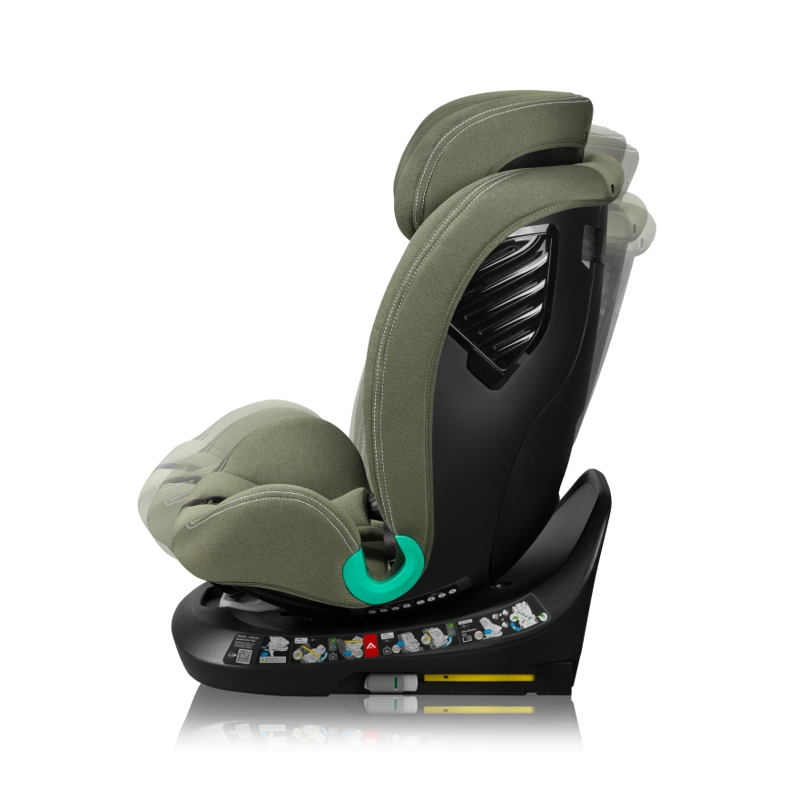 Lionelo - Forgatható gyerekülés alappal BASTIAAN ONE i-Size 40-150 cm Olívazöld