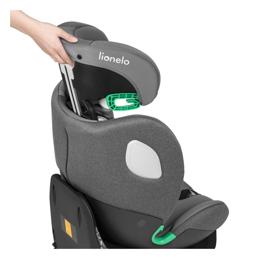Lionelo - Forgatható autósülés bázissal BRAAM i-Size 40-150 cm Grey Stone