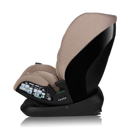 Lionelo - Forgatható autósülés bázissal LAVENDER i-Size 76-150 cm, bézs (Latte)