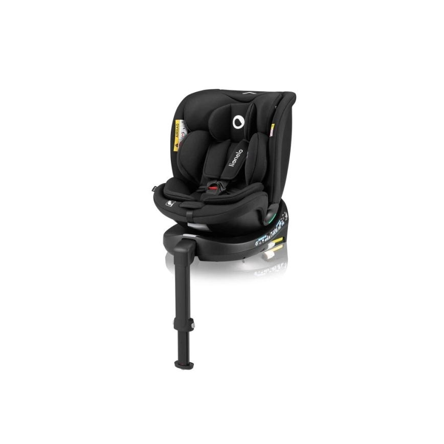 Lionelo - Forgatható bázissal rendelkező autósülés NAVY i-Size 40-150 cm fekete