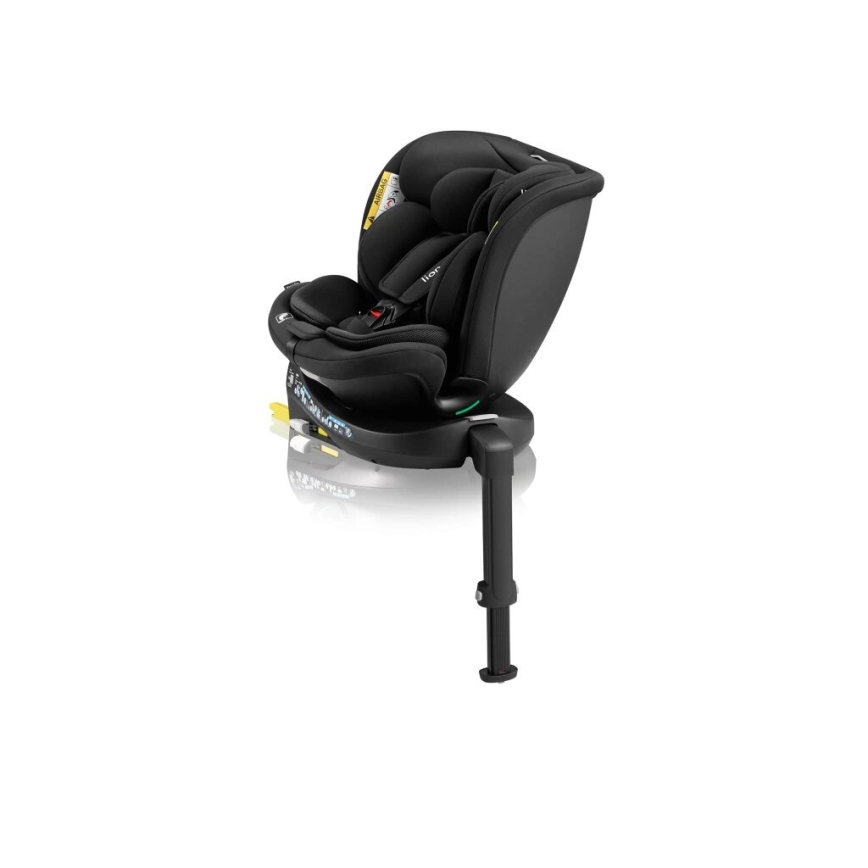Lionelo - Forgatható bázissal rendelkező autósülés NAVY i-Size 40-150 cm fekete