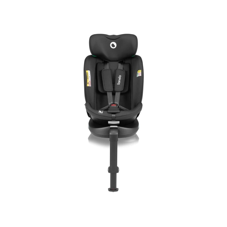 Lionelo - Forgatható bázissal rendelkező autósülés NAVY i-Size 40-150 cm fekete