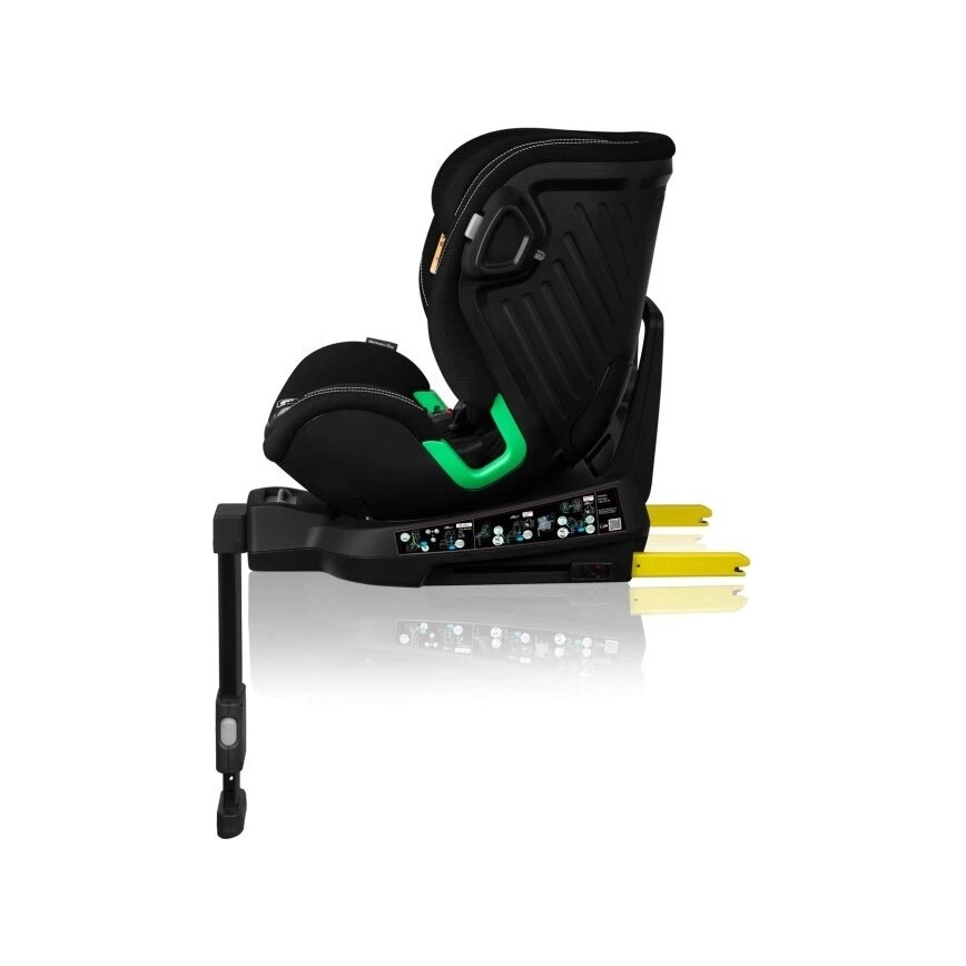 Lionelo - Forgatható gyerekülés bázissal HARMONY i-Size 40-150 cm fekete