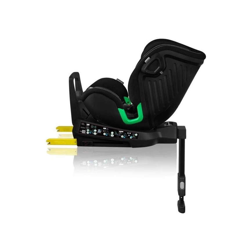 Lionelo - Forgatható gyerekülés bázissal HARMONY i-Size 40-150 cm fekete