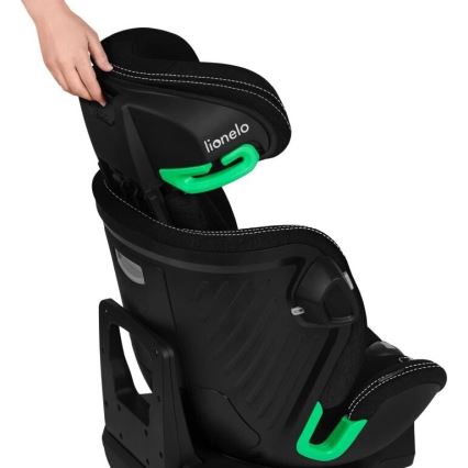 Lionelo - Forgatható gyerekülés bázissal HARMONY i-Size 40-150 cm fekete