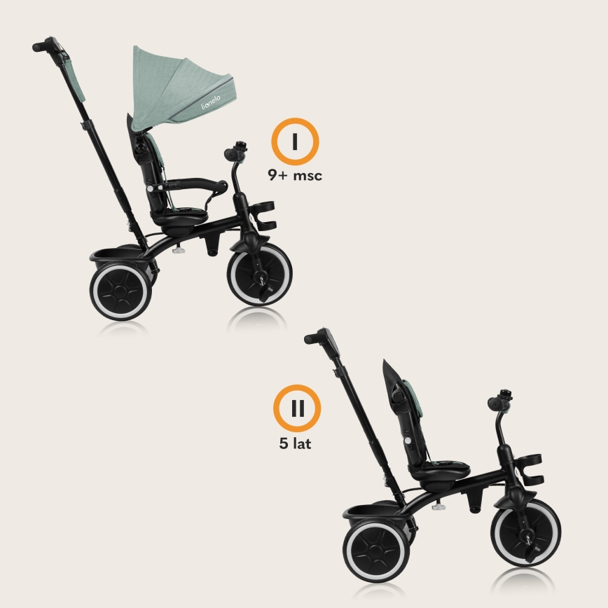 Lionelo - Gyerek tricikli BERRY Green Forest