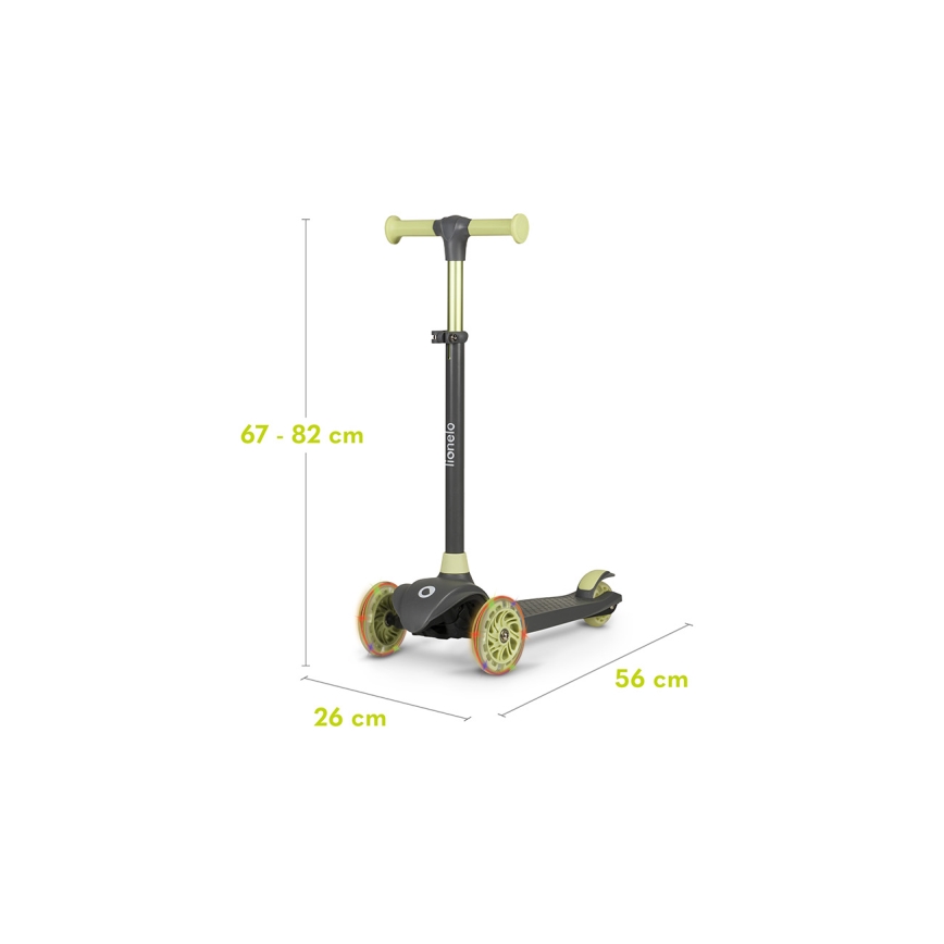 Lionelo - Gyerekroller JESSY 3xAA szürke/zöld