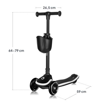 Lionelo - Gyerekroller MEY 3xAAA Black Onyx