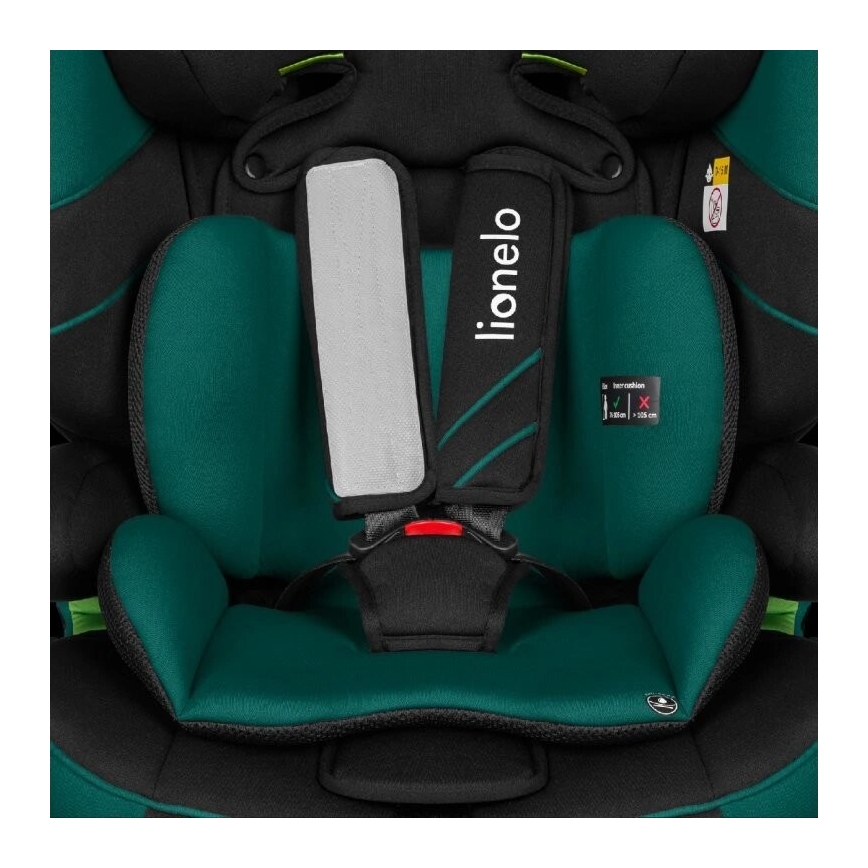 Lionelo - Gyerekülés LEVI ONE i-Size 76-150 cm fekete/zöld