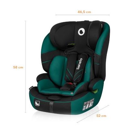 Lionelo - Gyerekülés LEVI ONE i-Size 76-150 cm fekete/zöld