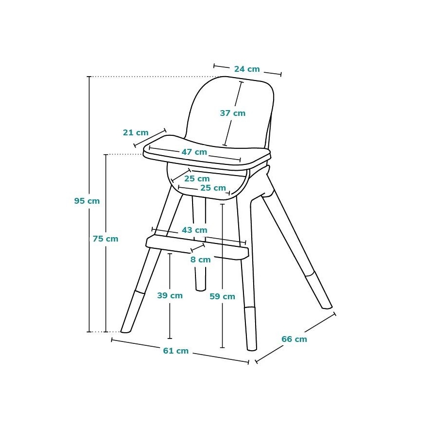 Lionelo - Gyermek etetőszék 2 az 1-ben MONA Black Onyx
