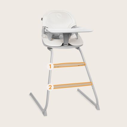 Lionelo - Gyermek étkezőszék 2in1 DALIA fehér/szürke