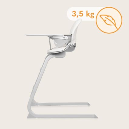 Lionelo - Gyermek étkezőszék 2in1 DALIA fehér/szürke