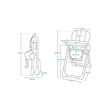 Lionelo - Gyermek étkezőszék ZANNA bézs