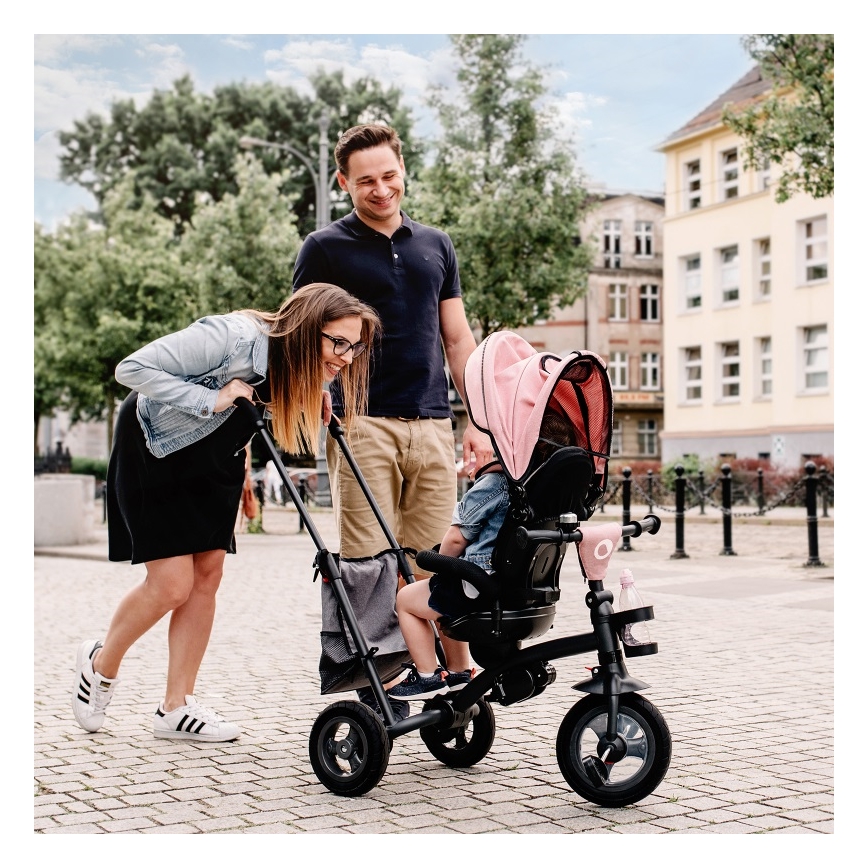 Lionelo - Gyermek tricikli TRIS rózsaszín/szürke