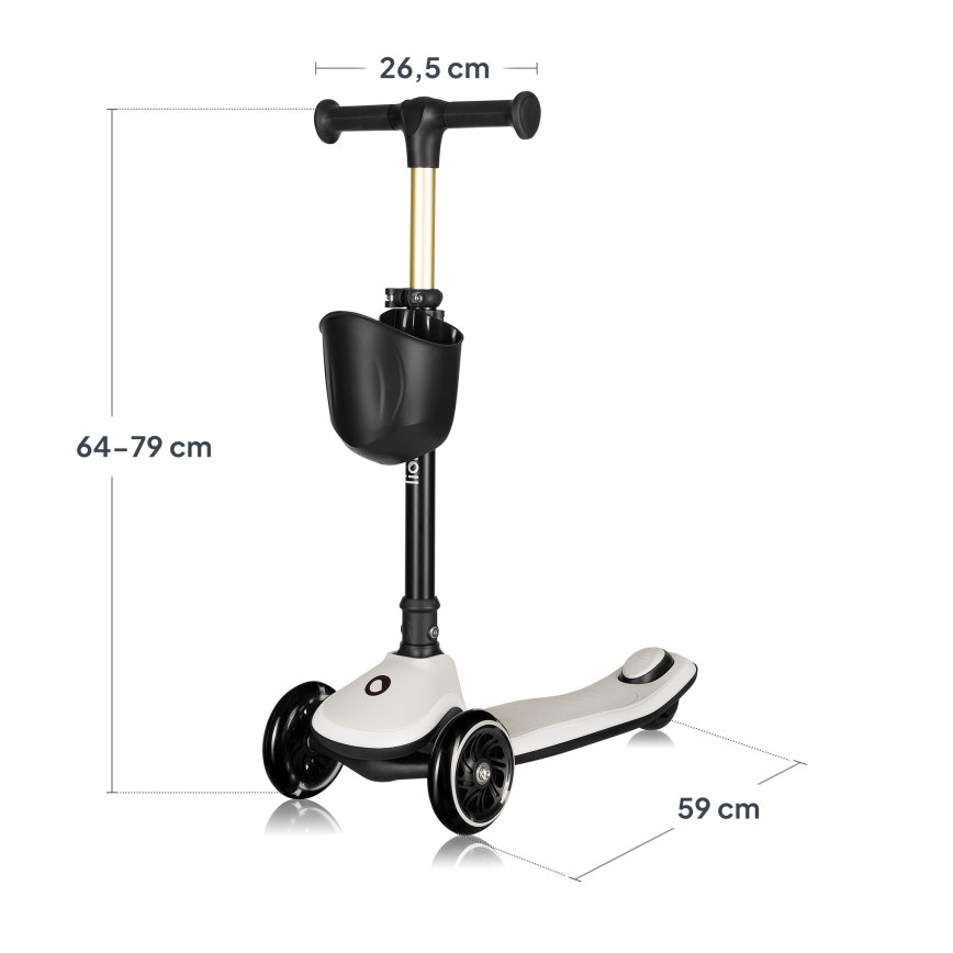 Lionelo - Gyermekroller MEY 3xAAA homokszínű