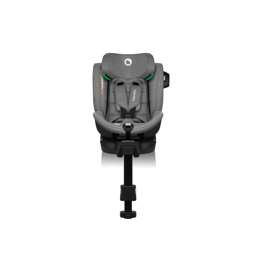 Lionelo - HARMONY i-Size 40-150 cm forgatható autós gyerekülés alapzattal, szürke