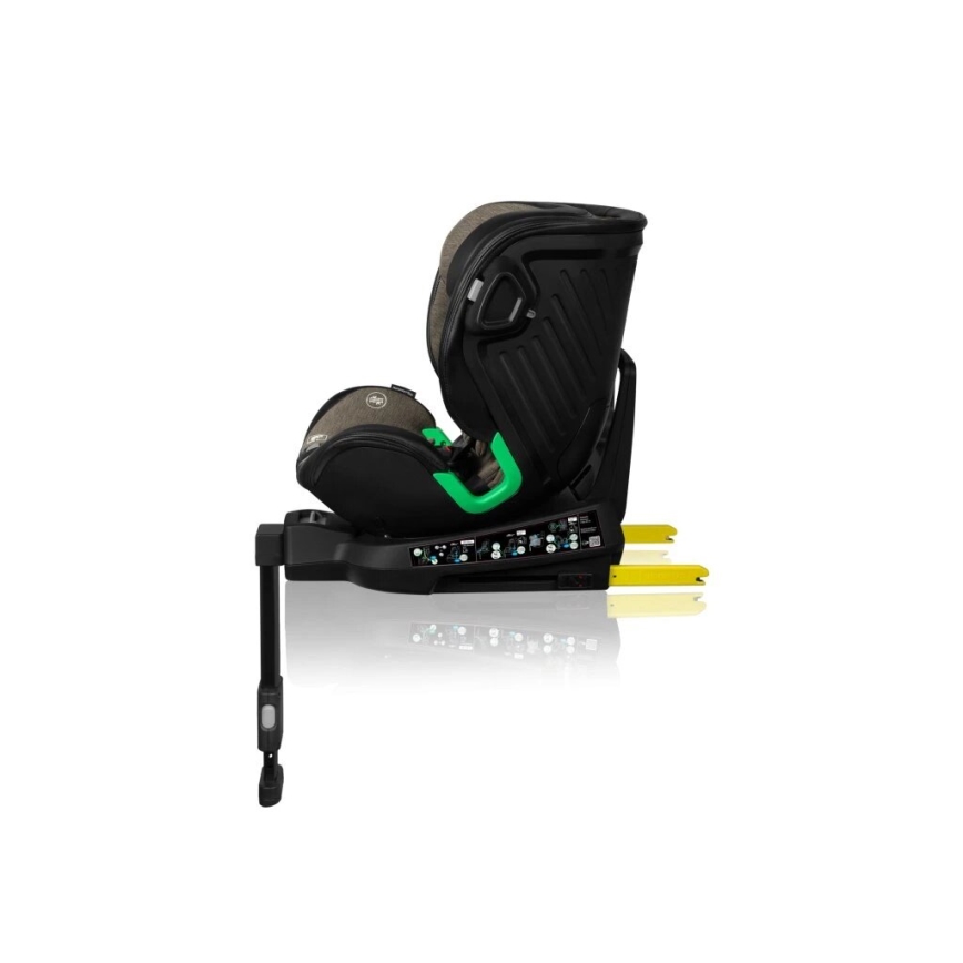 Lionelo - Forgatható autósülés alapzattal HARMONY i-Size 40-150 cm fekete/olíva