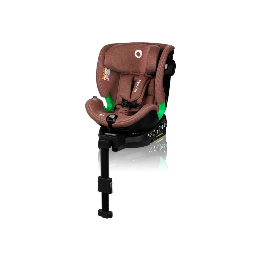 Lionelo - HARMONY i-Size forgatható autós gyerekülés alappal 40-150 cm téglavörös