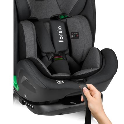 Lionelo - HARPER i-Size forgatható autósülés bázissal, 76–150 cm, fekete karbon
