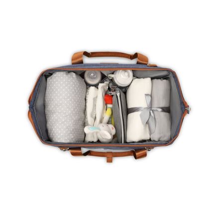 Lionelo - IDA pelenkázó táska babakocsihoz Blue Denim