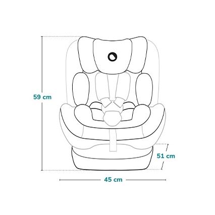 Lionelo - IZZY i-Size autósülés 40-150 cm fekete-szürke