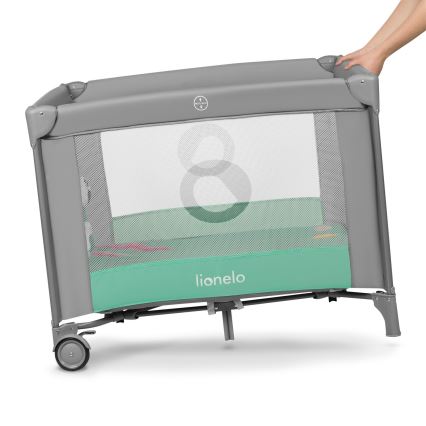 Lionelo - Játékkarám MILLE szürke-zöld